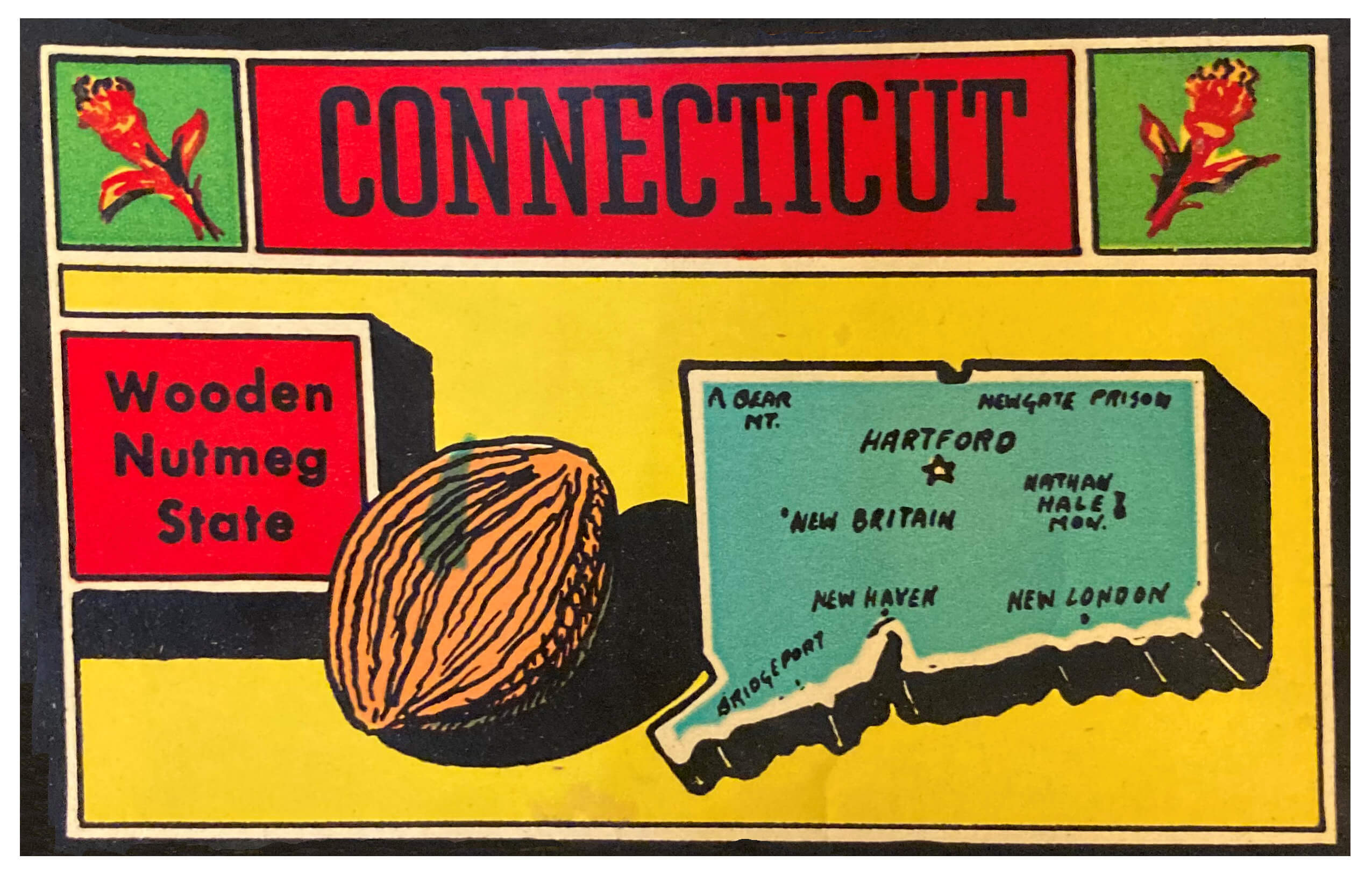 (image for) Connecticut Vintage Vacation Stickers